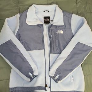 light blue TNF fleece